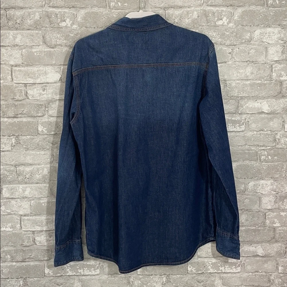True Religion Dark Blue Denim Button Down Shirt